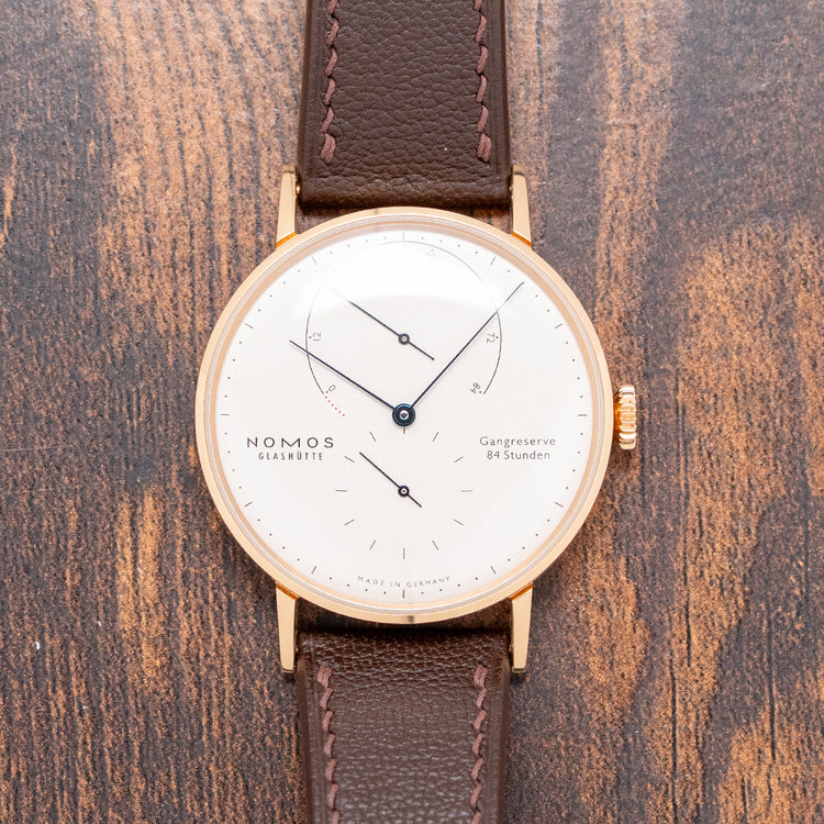 2017 Nomos Lambda 39 18ct Rose Gold Power Reserve 953