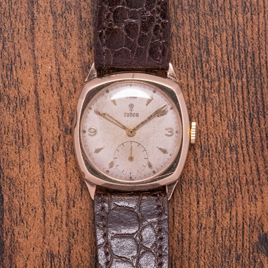 1957 Tudor 9ct Gold "Cushion" 7346 Manual ETA 1250 Rolex Case