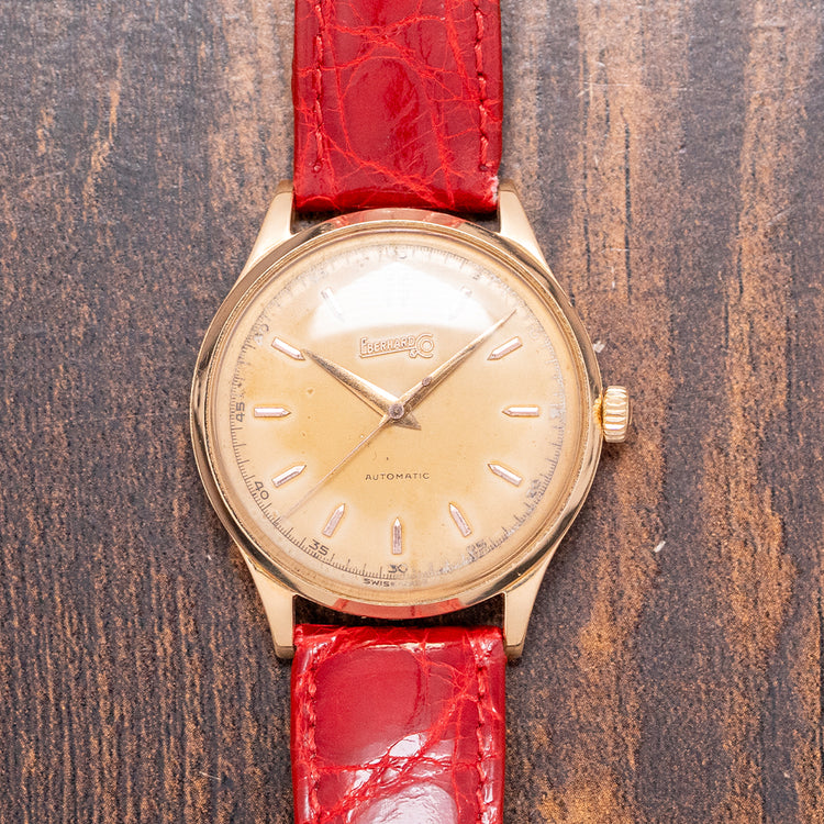 1960s Eberhard & Co Automatic 18ct Yellow Gold with Box 36mm