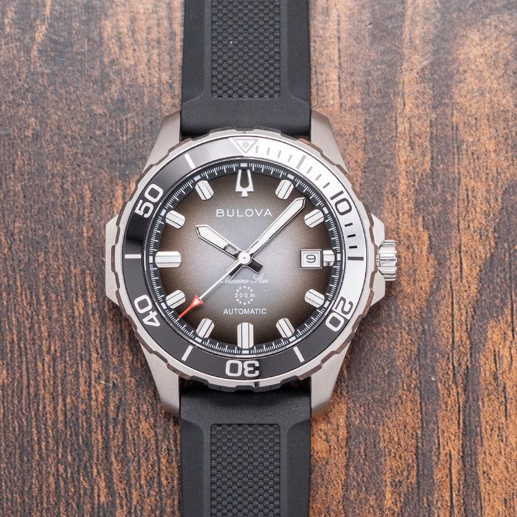 2026 Bulova Marine Star Black Automatic 41mm 98B465