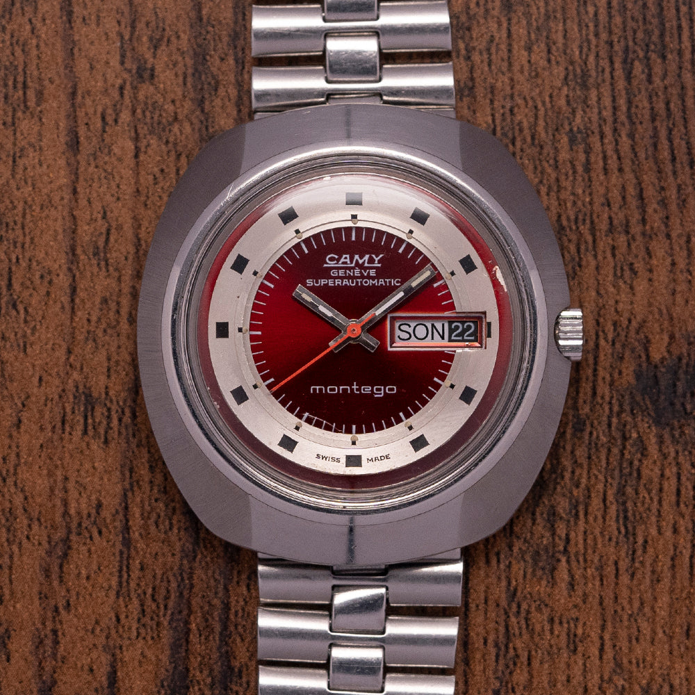 1970s CAMY Superautomatic Montego Red ETA 2789