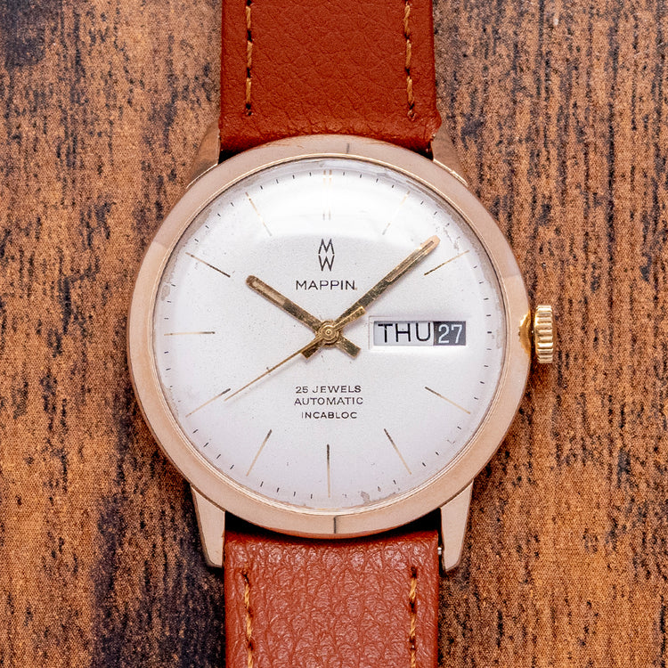 1975 Mappin 9ct Gold Day/Date Automatic ETA 2789 34mm