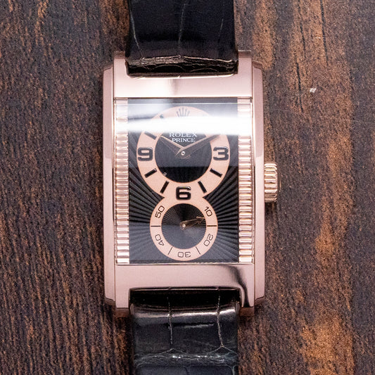 2018 Rolex Cellini Prince 18ct Rose Gold Open Back 5442/5