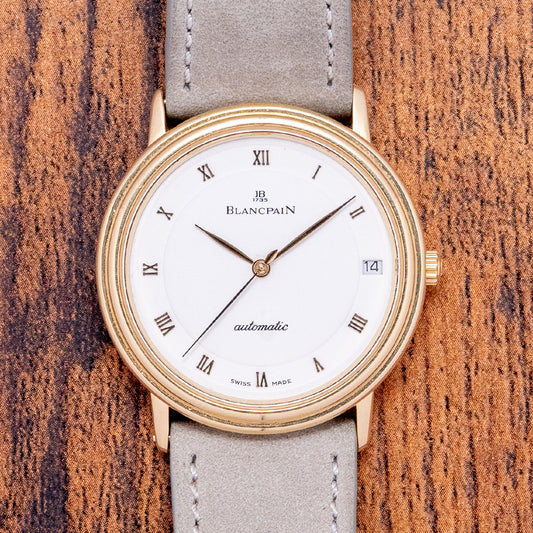 1990s Blancpain Villeret Automatic Date 34mm 18ct Gold