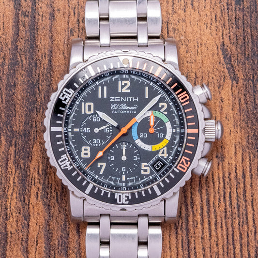 1990s Zenith El Primero Rainbow Flyback 40mm 02.0480.405