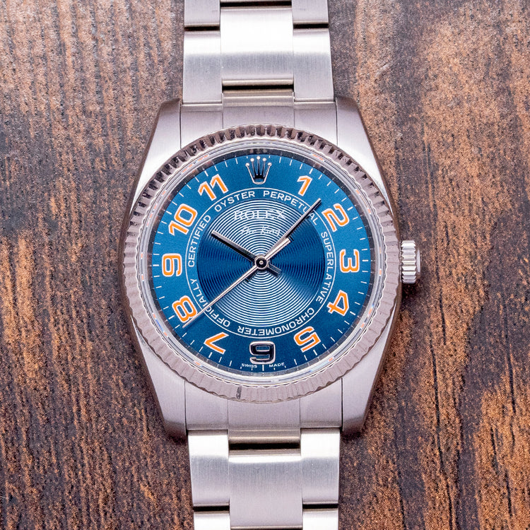 2011 Rolex Oyster Perpetual Air-King 34mm Blue 114234