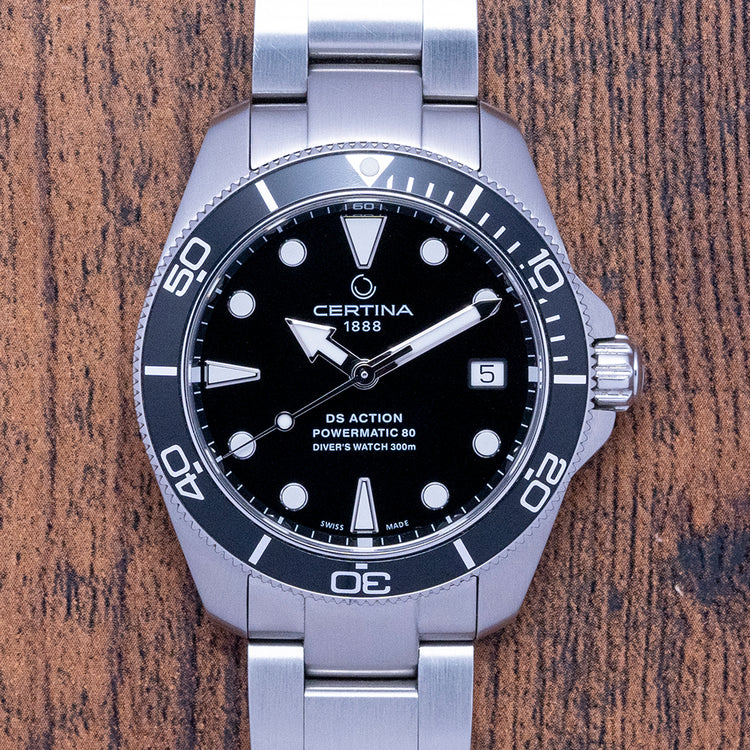 2023 Certina DS Action Diver Automatic Black 38mm