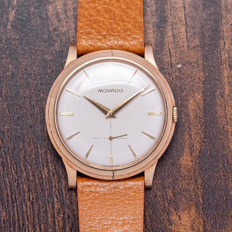 1958 Movado 'Calatrava' 9ct Gold Unpolished Case 34.5mm