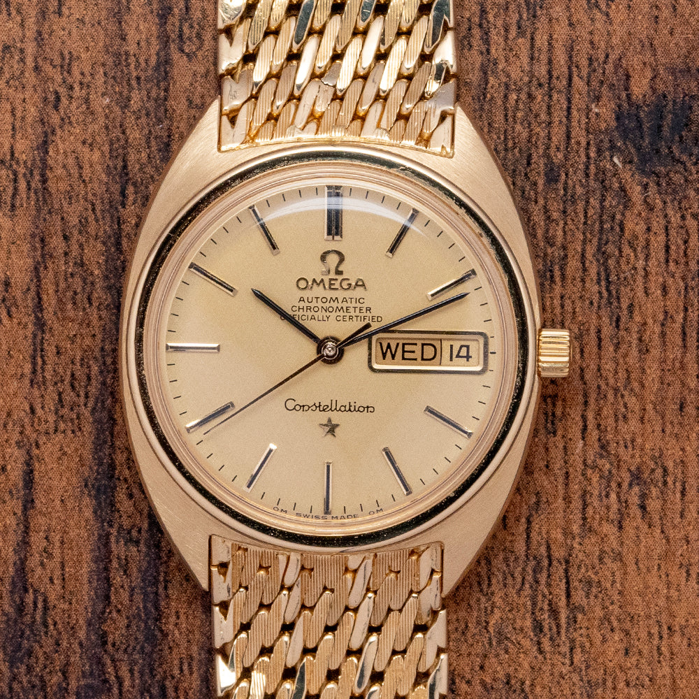 1969 Omega Constellation 18ct Gold on Bracelet C-Case