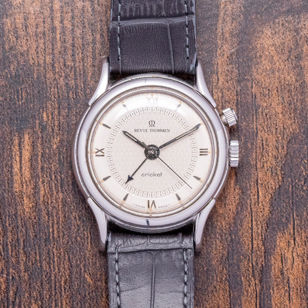 Montre Revue Thommen Cricket - Édition Limitée Or Et Acier - Vintage En Super état