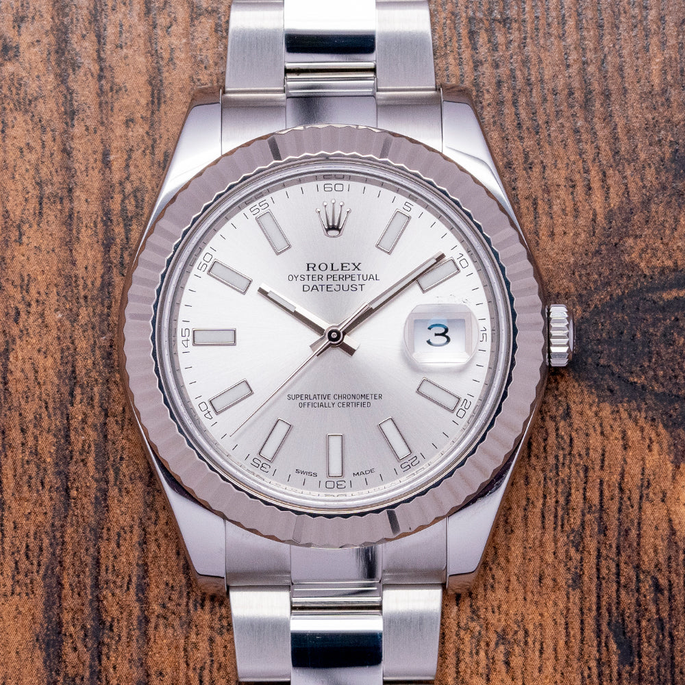 2017 Rolex Datejust II 41mm Silver Oyster Bracelet 116334 - Main Image