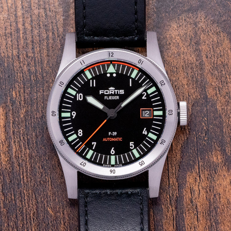 2021 Fortis Flieger F-39 Automatic 39mm Black Dial