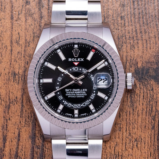2020 Rolex Sky-Dweller Black on Oyster Bracelet 326934