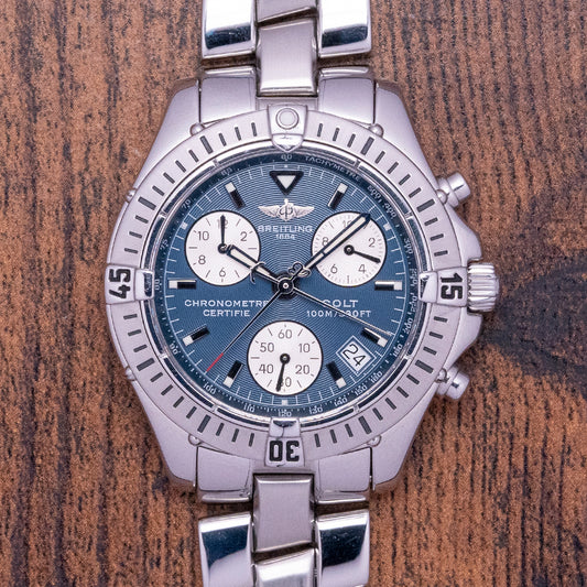 2000s Breitling Colt Chronograph Blue Quartz A73350