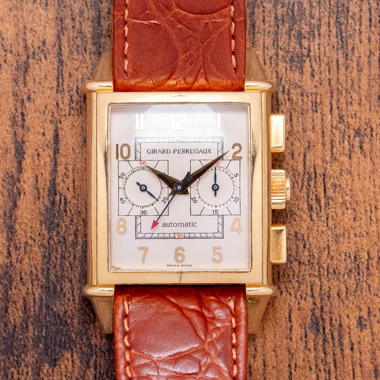 1990s Girard Perregaux Vintage 1945 Chronograph 18ct Gold 2599