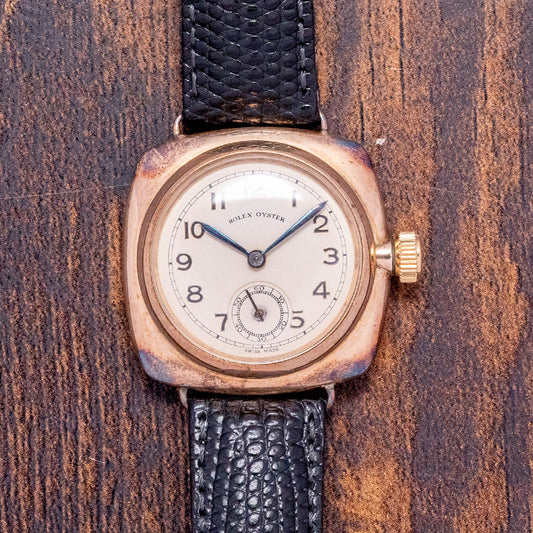 1934 Rolex Oyster 9ct Gold Cushion 31.5mm 678