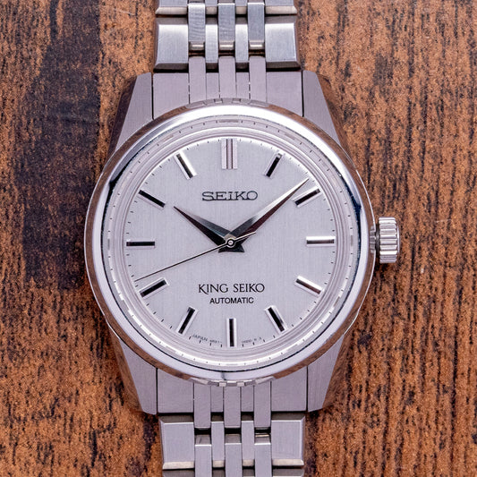2022 King Seiko Brushed Grey Dail 37mm Automatic SPB281J1