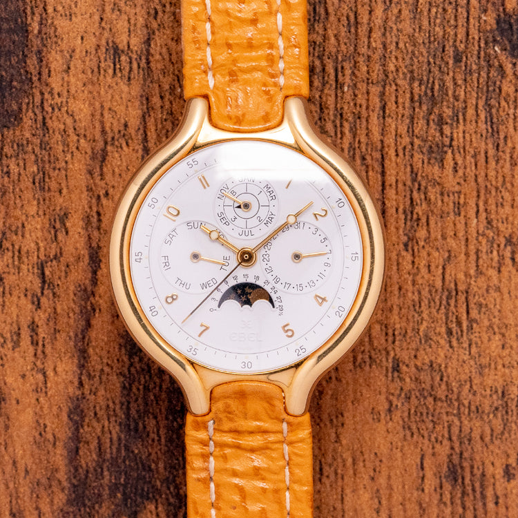 1990 Ebel Beluga QP 18ct Gold Perpetual Calendar 36mm