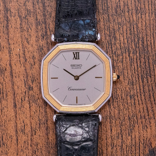 1980 Seiko Quartz "Connaisseur" Gold Bezel 6020-5360