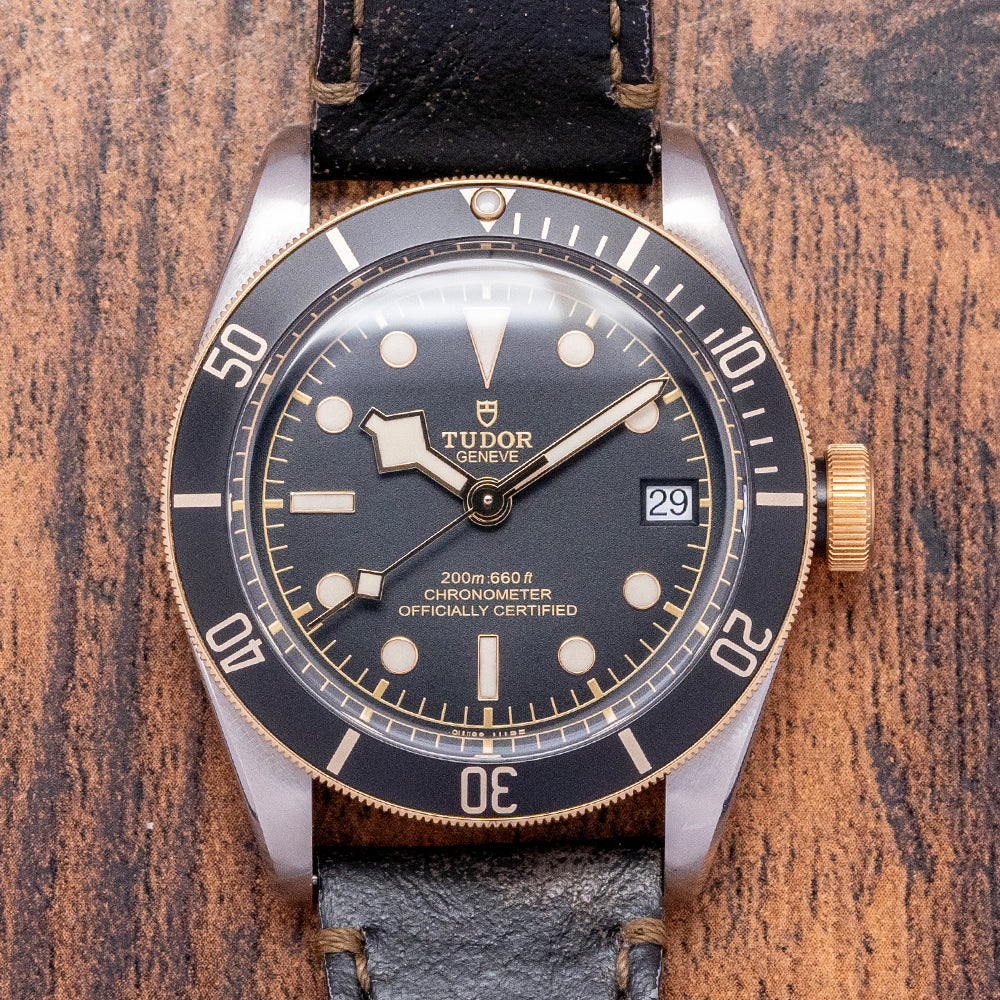 2017 Tudor Black Bay 41mm Steel Gold on Strap 79733N