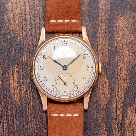 1947 Omega 9ct Gold Cal. 30T2 "Lemon Dial" 33mm