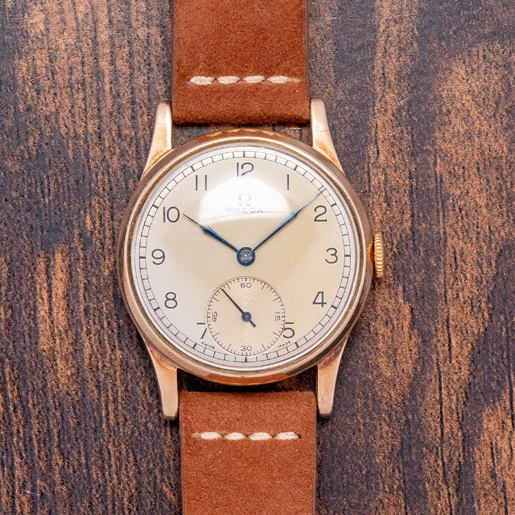 1947 Omega 9ct Gold Cal. 30T2 "Lemon Dial" 33mm