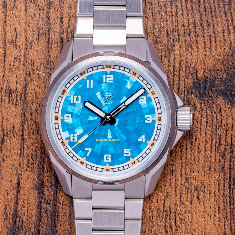 2023 Zelos Swordfish Field 38mm Mosaic Mother of Pearl