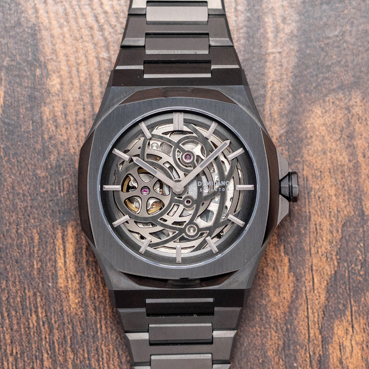 2025 D1 Milano Gun Metal Skeleton Automatic 41.5mm