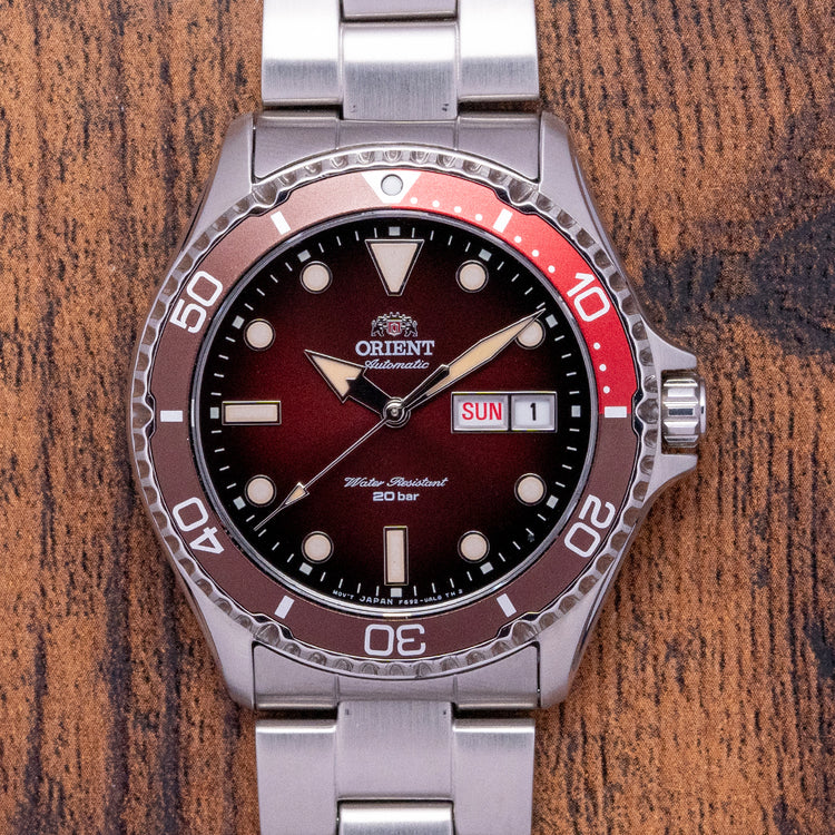 2022 Orient Kamasu Mako III Red/Brown Auto RA-AA0814R19B