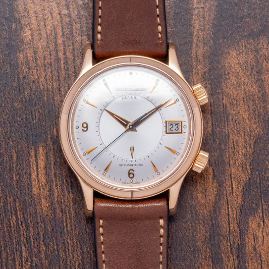 2000s Jaeger LeCoultre Reveil Alarm 18ct Rose Gold 141.2.97