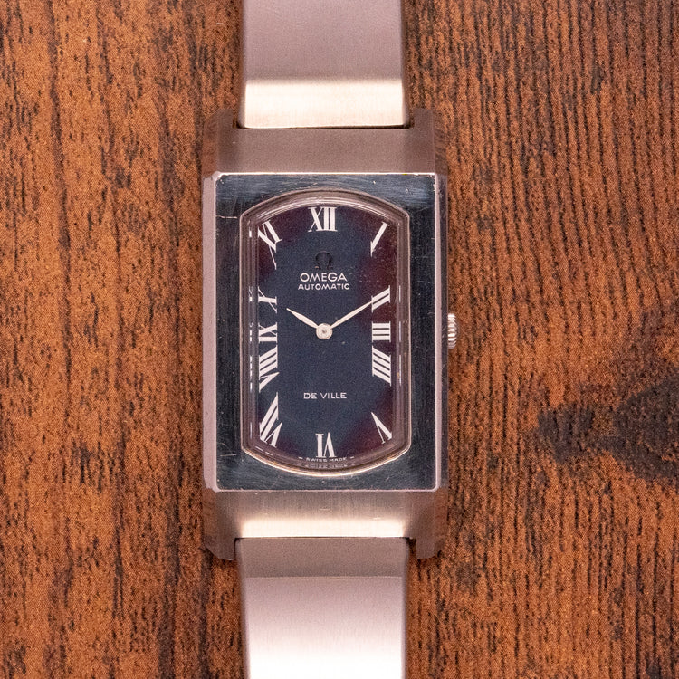 1973 Omega De Ville Automatic Rare Oversized Blue 155.006