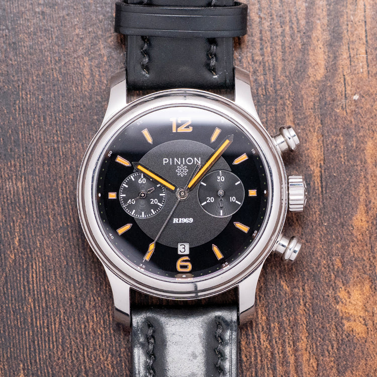 2017 Pinion R-1969 Orange Manually Wound Chronograph 43mm