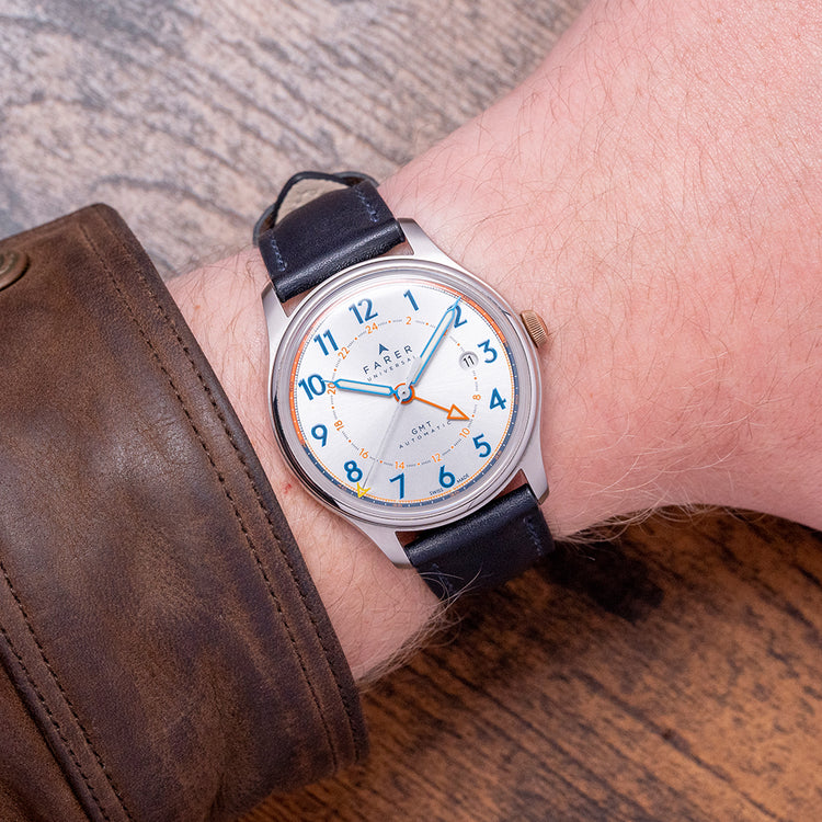 2018 Farer Ponting GMT 39mm Silver Dial Automatic