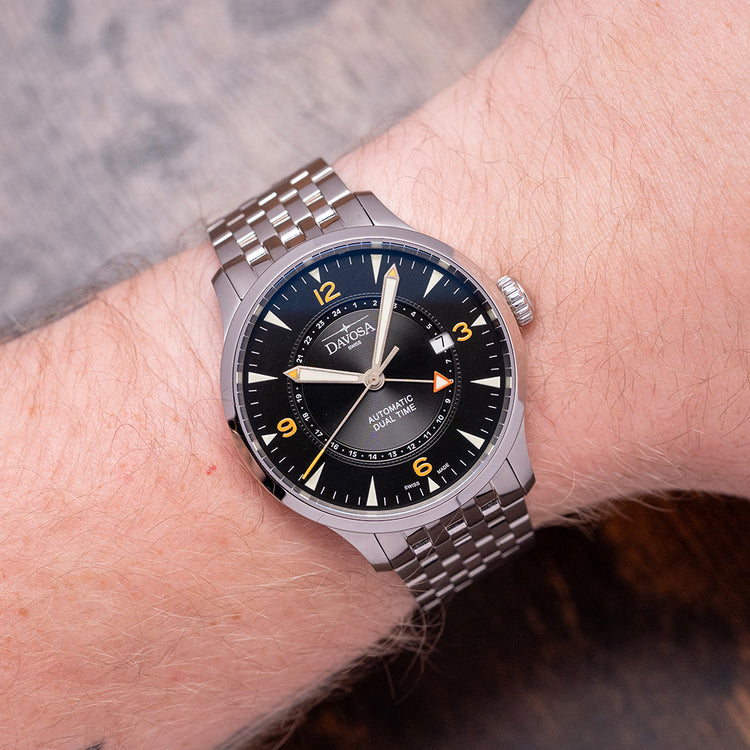 2013 Davosa Vigo Dual Time Auto 40mm on Bracelet 16147554