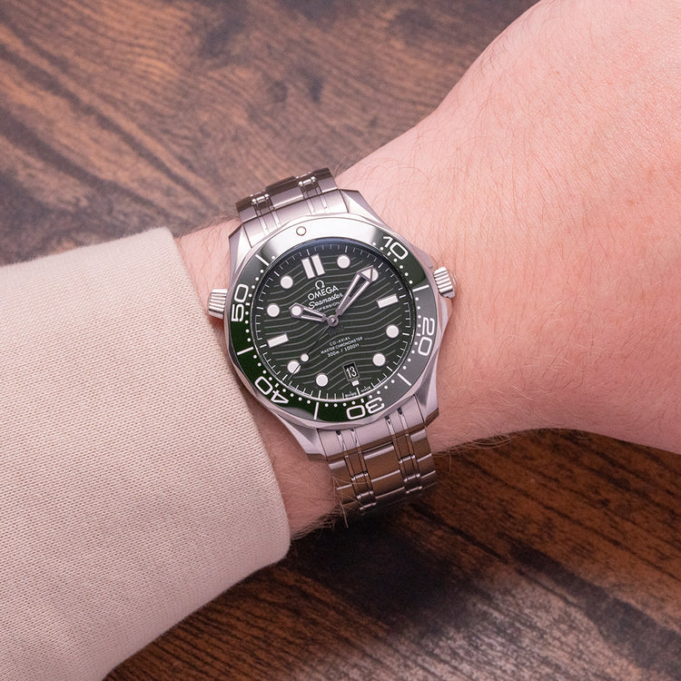 2023 Omega Seamaster 300M Green Bracelet 210.30.42.20.01.001
