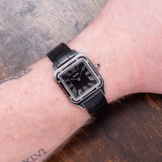 2023 Cartier Santos Dumont Black Lacquer Mechanical WSSA0046