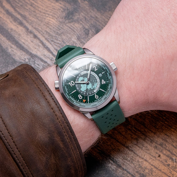 2024 Farer Foxe World Timer Green with Bracelet Automatic
