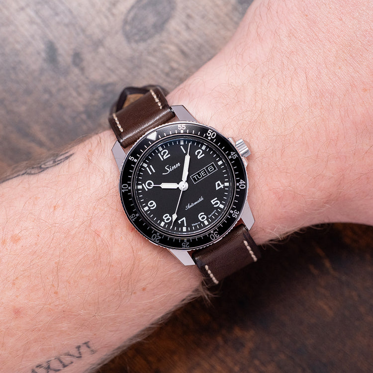 2017 Sinn 104 St Sa I Black Automatic 41mm on Strap