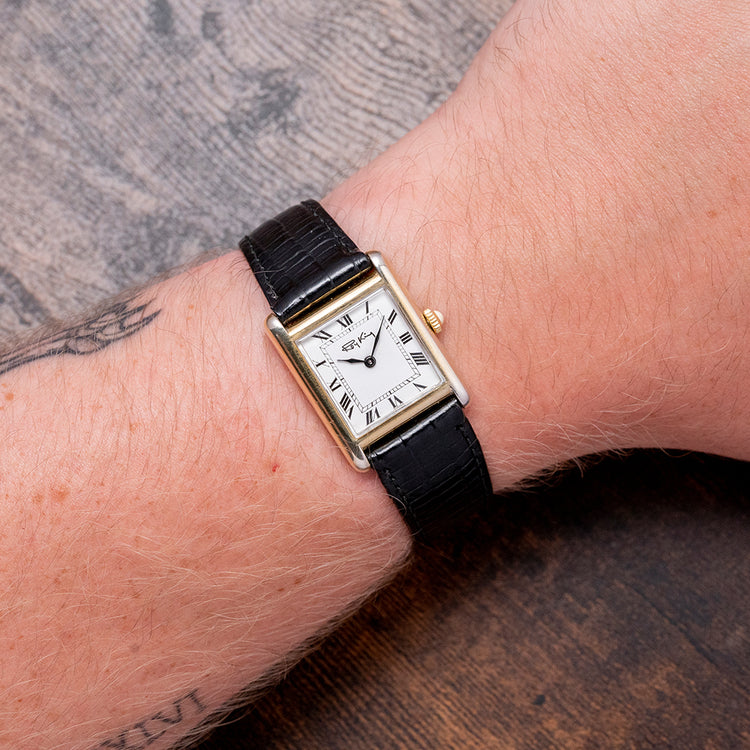 1977 Roy King 'Tank' Sterling Silver / Gold-Plated Mechanical 23x30.5mm