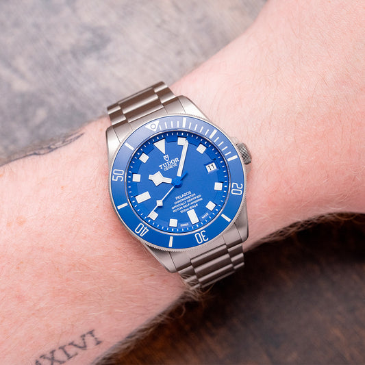 2018 Tudor Pelagos Blue Titanium 42mm on Bracelet 25600TB