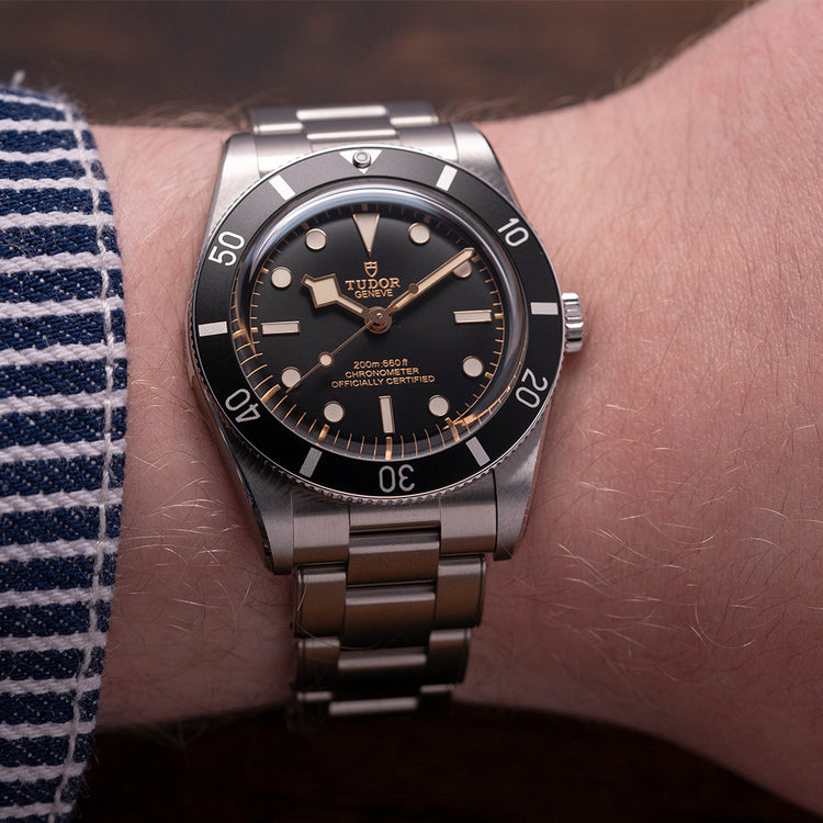 2023 Stickered Tudor Black Bay 54 Black 79000N on Bracelet