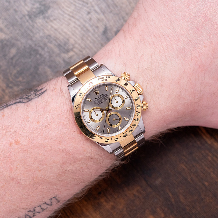 2002 Rolex Daytona Steel & Gold 'Slate' Dial 40mm Unpolished 116523