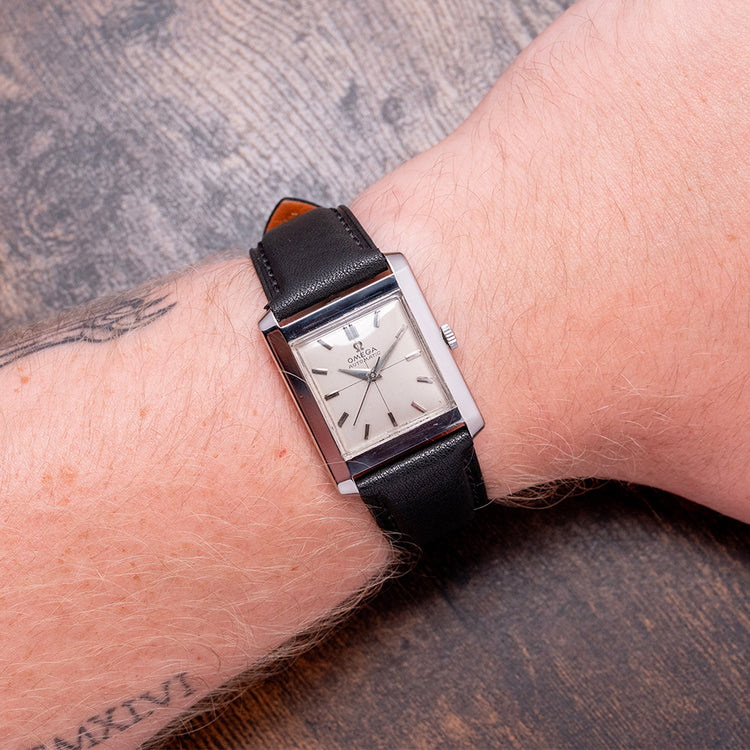 1961 Omega Automatic 'Tank' 28x35mm Steel Case 3999
