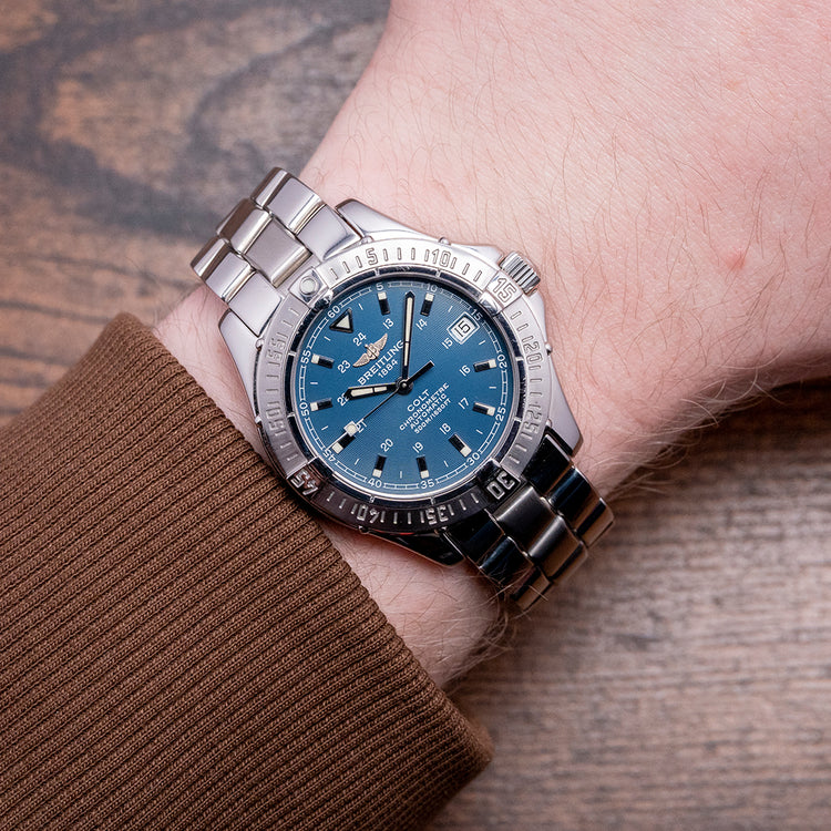 2004 Breitling Colt Automatic 'Chronometre' Blue 38mm A17350