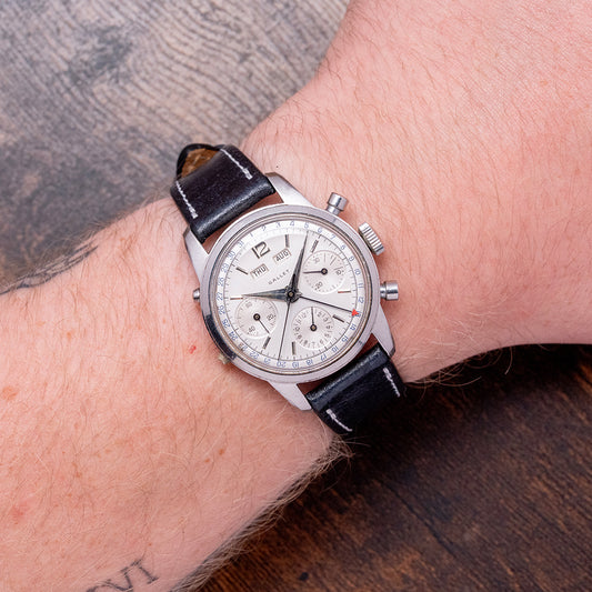 1950s Gallet Multichron Calendar Chronograph Valjoux 72C 35mm