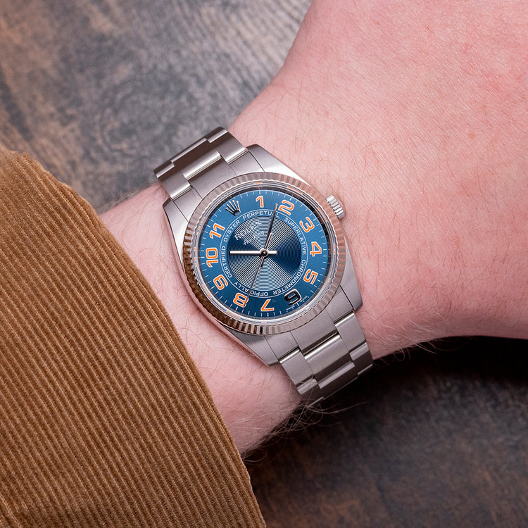 2011 Rolex Oyster Perpetual Air-King 34mm Blue 114234