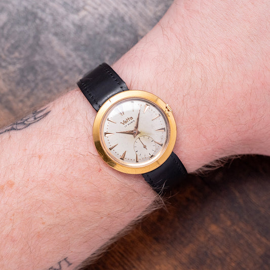 1960s Vetta 'Disco Volante' 34mm Mechanical Gold Plated