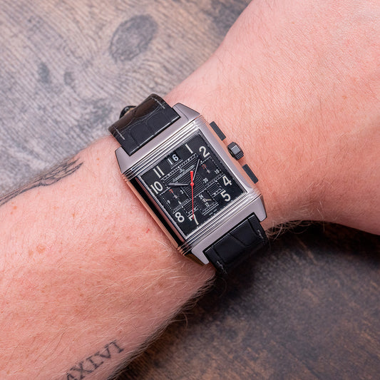 2000s Jaeger-LeCoultre Reverso Squadra Chronograph GMT 230.8.45