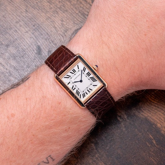 2020 Cartier Tank Solo Large 18ct Rose Gold Quartz 3167 27x34mm