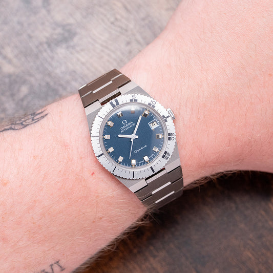 1973 Omega Geneve Automatic Blue Dial 35mm 166.0124